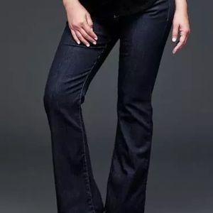 GAP LONG & LEAN INDIGO MATERNITY JEANS Sz. 0 reg